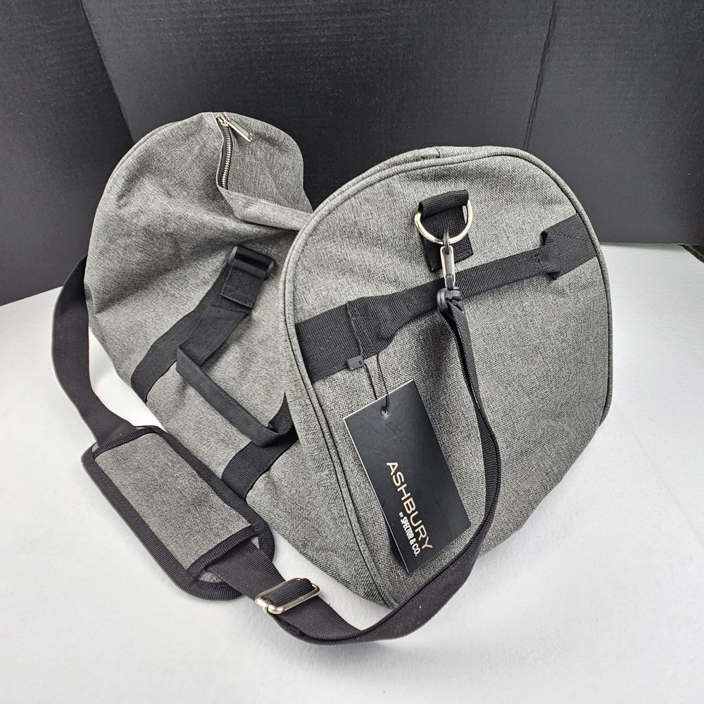 Ashbury Spector & Co Gray Duffel Bag Travel Gym Business with Shoe Compartment N